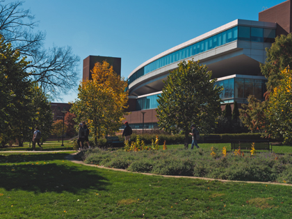 Exterior view of a college at Penn State