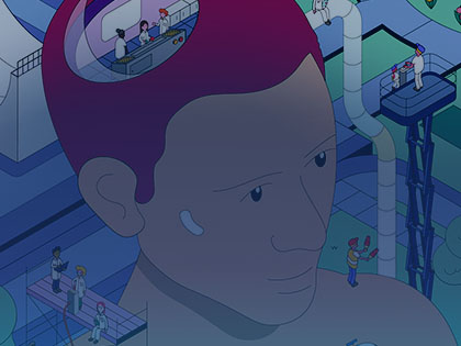 cartoon representation of bioprinting