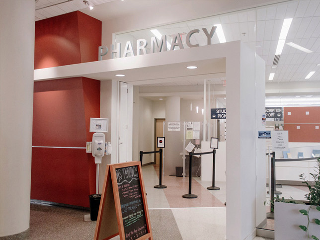 on-campus university pharmacy